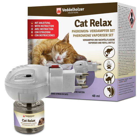 Veddelholzer Katzen Pheromon Diffusor Set – Verdampfer + 48ml Nachfüllflakon