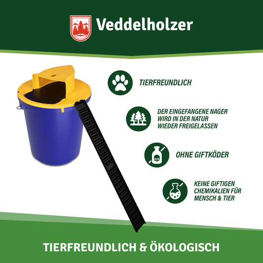 Veddelholzer Lebendfalle Mäusefalle – Wiederverwendbare Mausefalle inkl. Anleitung