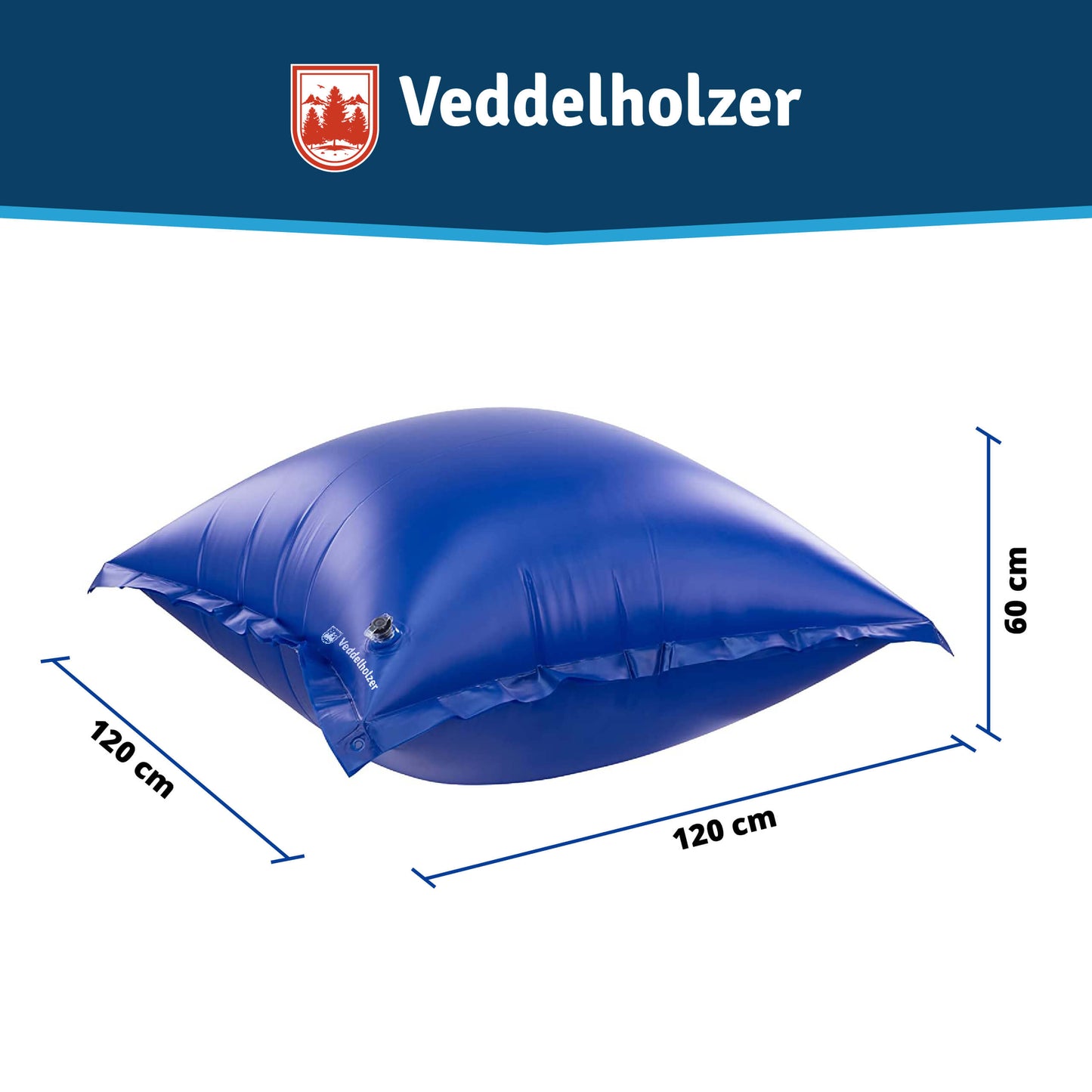 Veddelholzer XXL Luftkissen 120x120cm – für Pool Überwinterung