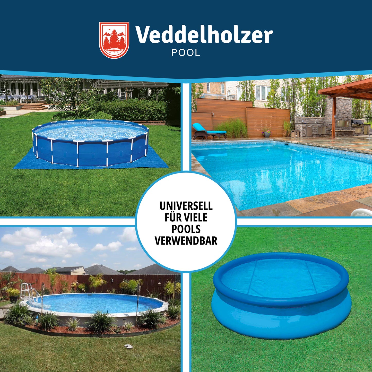 Veddelholzer XXL Luftkissen 120x120cm – für Pool Überwinterung