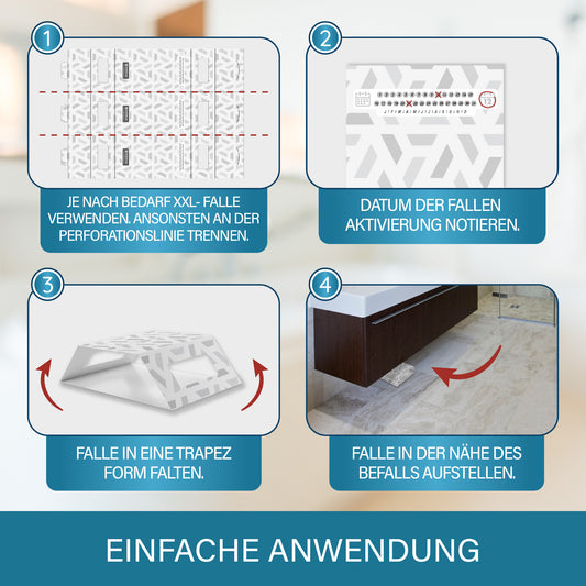 Veddelholzer Schabenfalle XXL teilbar – 30 Stück mit Lockstoff