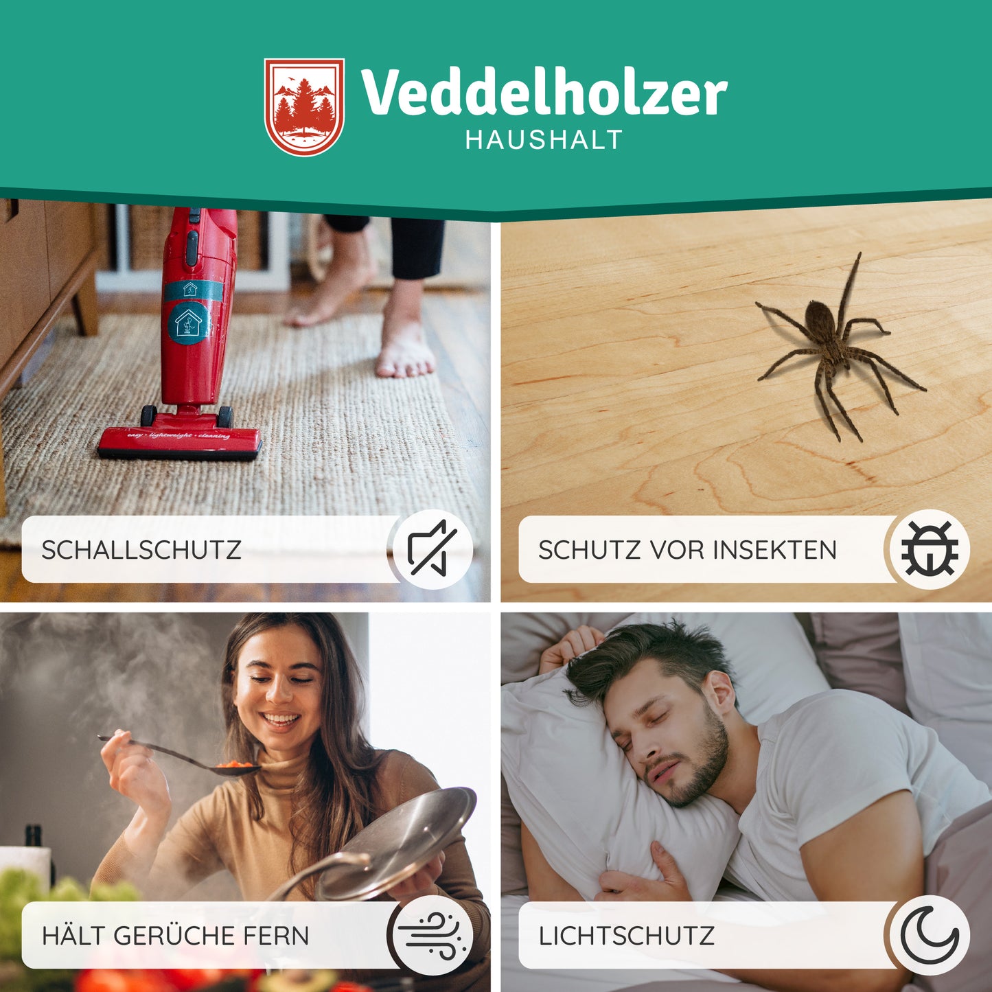 Veddelholzer 2 x 1 m cut-to-size door seal self-adhesive draught excluder