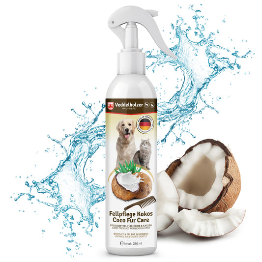 Veddelholzer Kokos Fellpflege Spray – für Hund & Katze (2 Größen)