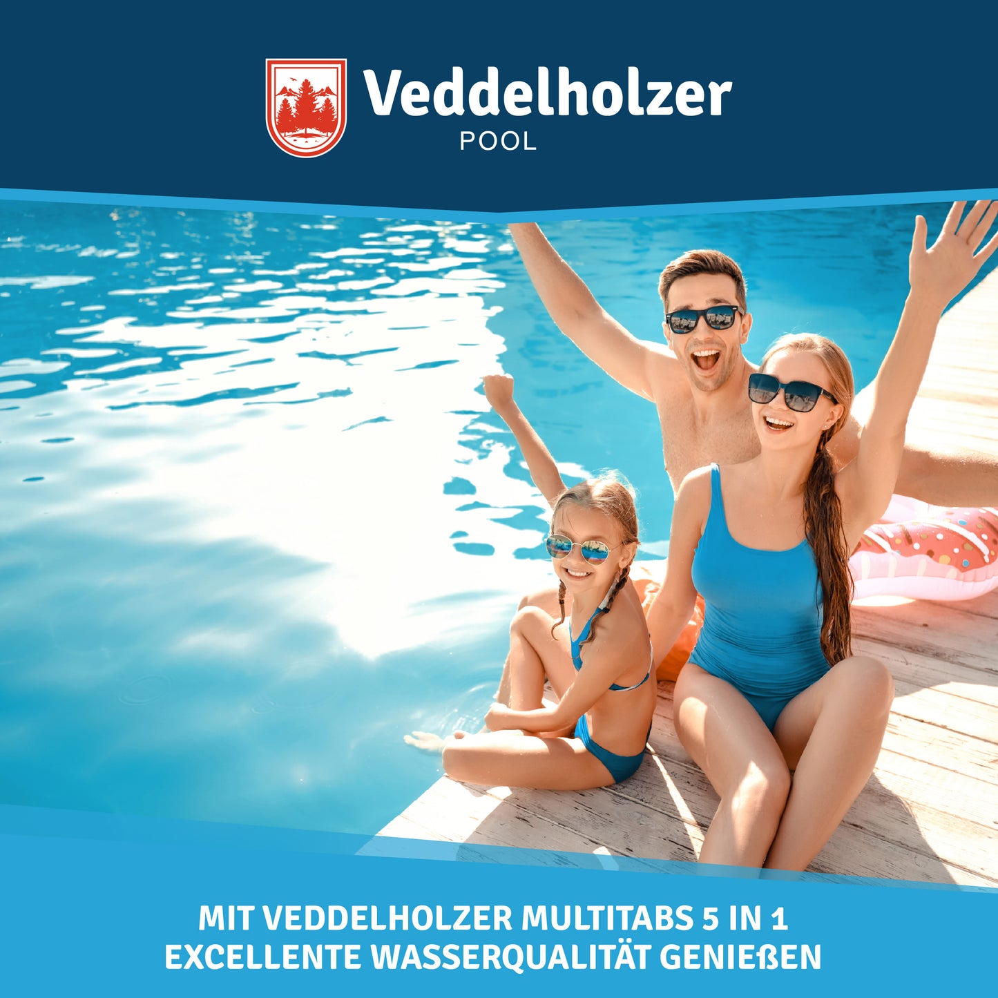 Veddelholzer Pool Multitabs 5kg – 20g Chlortabletten für Poolpflege