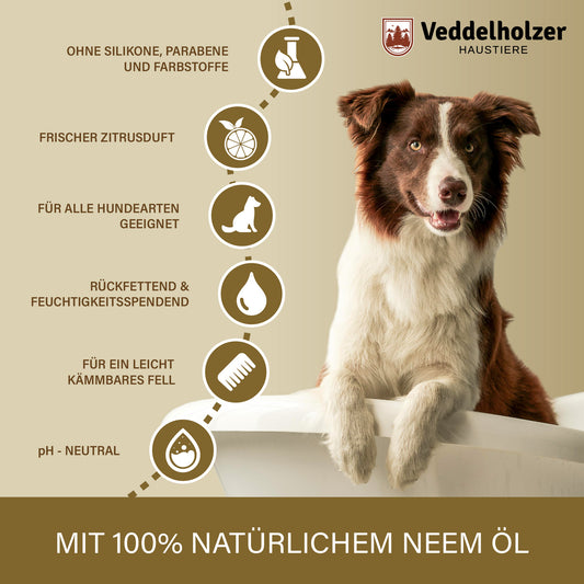 Veddelholzer Neemöl Hundeshampoo 500ml – Natürliches Pflegeshampoo