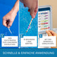Veddelholzer 7-in-1 Pool Teststreifen 150 Stück – pH, Chlor, Brom, Härte & Alkalinität messen | Wasseranalyse für Pool & Spa