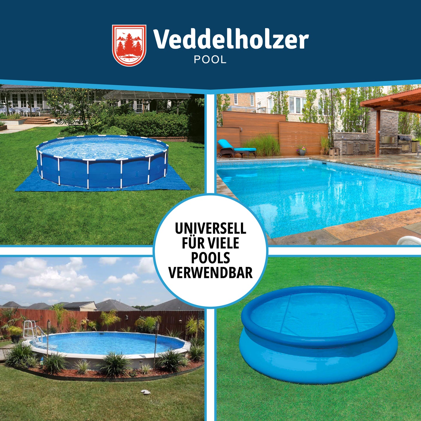 Veddelholzer Poolkissen 4m – Winterkissen für Pools