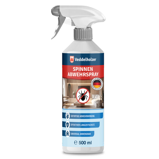 Veddelholzer Spinnen Abwehrspray 500ml – Geraniol Anti-Spinnenspray