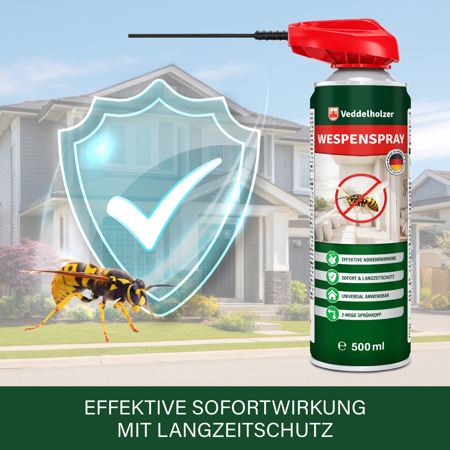 Veddelholzer Wespenspray 500ml – effektive Wespenabwehr