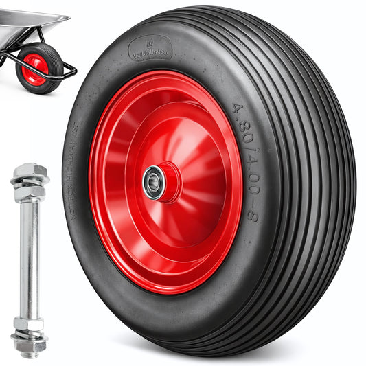 Veddelholzer PU Vollgummi Schubkarrenrad 4.80/4.00-8 – pannensicher
