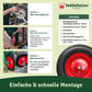 Veddelholzer PU Vollgummi Schubkarrenrad 4.80/4.00-8 – pannensicher