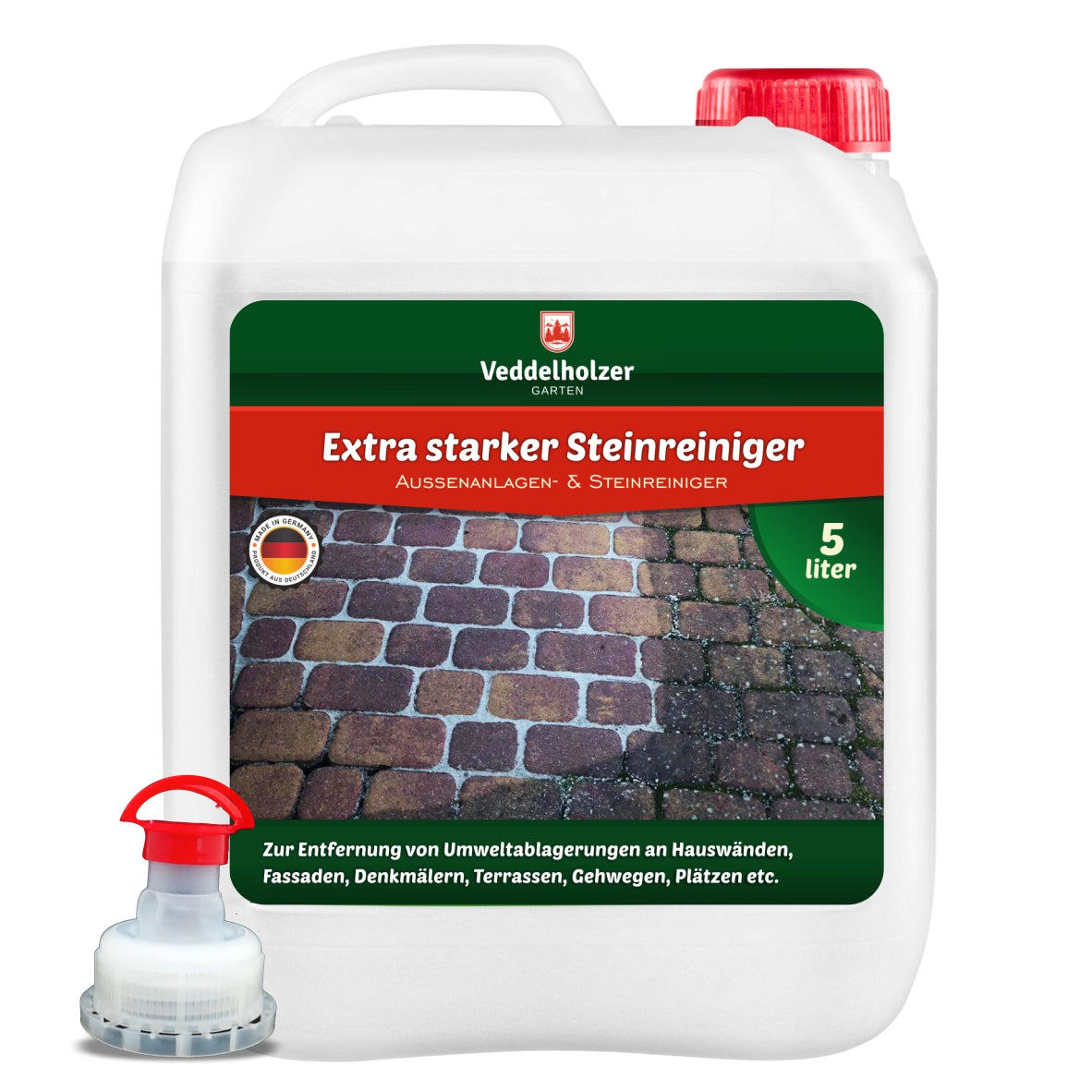Veddelholzer Außenanlagenreiniger 5L – Steinreiniger für Terrasse & Pflaster
