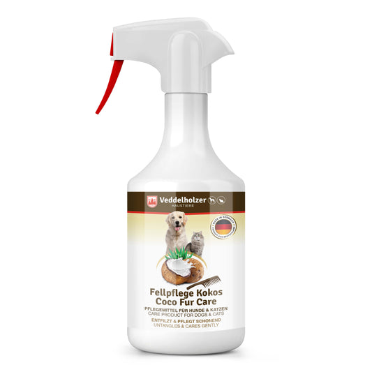 Veddelholzer Kokos Fellpflege Spray – für Hund & Katze (2 Größen)